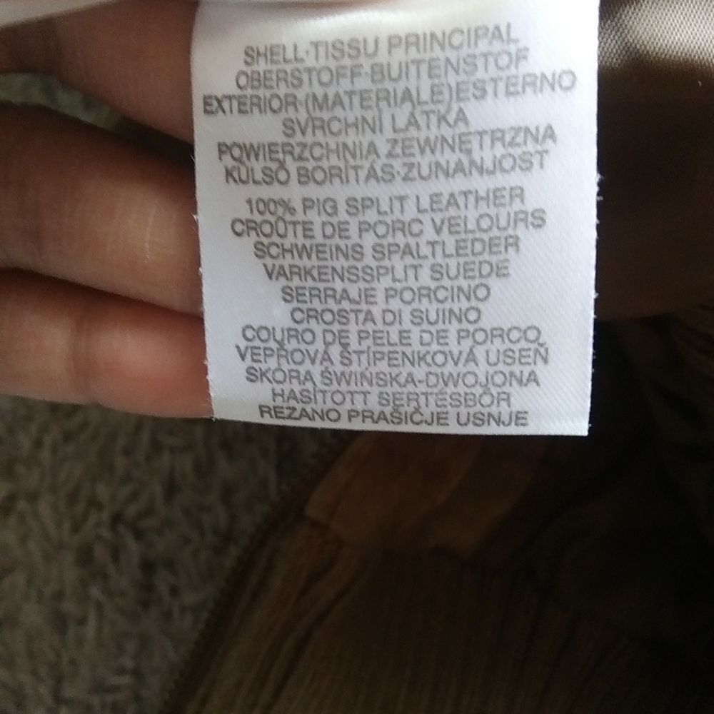 Brown leather jacket